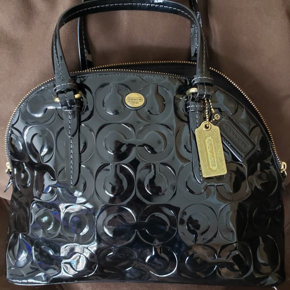 Coach Peyton OP Art Embossed Patent Leather Cora D - Picture 1 of 3